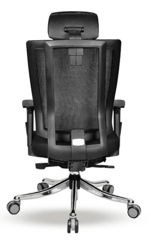 Shaaspace Revolving Black 1080 x 635 x 605 mm Stainless Steel Office Chairs_1