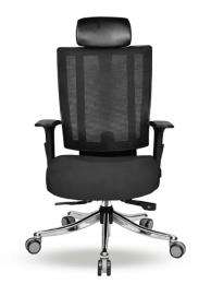 Shaaspace Revolving Black 1080 x 635 x 605 mm Stainless Steel Office Chairs_0
