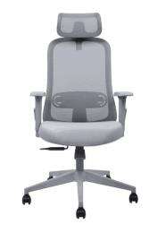 Shaaspace Revolving Grey 985 x 635 x 605 mm Stainless Steel Office Chairs_0