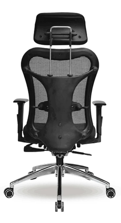 Shaaspace Revolving Black 1080 x 635 x 605 mm Stainless Steel Office Chairs_1