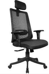 Shaaspace Revolving Black 985 x 635 x 605 mm Stainless Steel Office Chairs_0