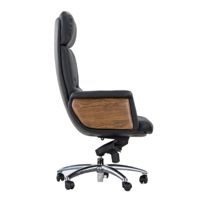 Shaaspace Revolving Black 985 x 635 x 605 mm Stainless Steel Office Chairs_1