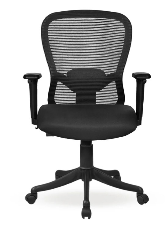 Shaaspace Revolving Black 985 x 635 x 605 mm Plastic Office Chairs_1