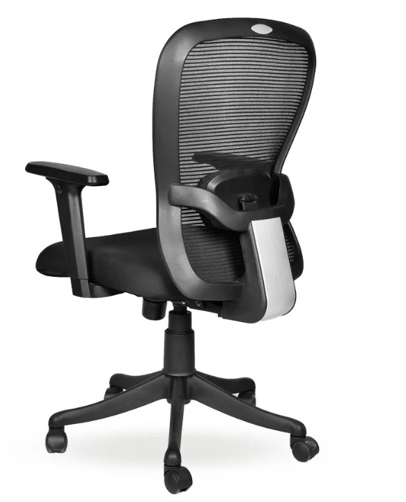 Shaaspace Revolving Black 985 x 635 x 605 mm Plastic Office Chairs_2