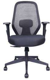Shaaspace Revolving Black 985 x 635 x 605 mm Plastic Office Chairs_0