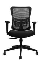 Shaaspace Revolving Black 985 x 635 x 605 mm Plastic Office Chairs_0