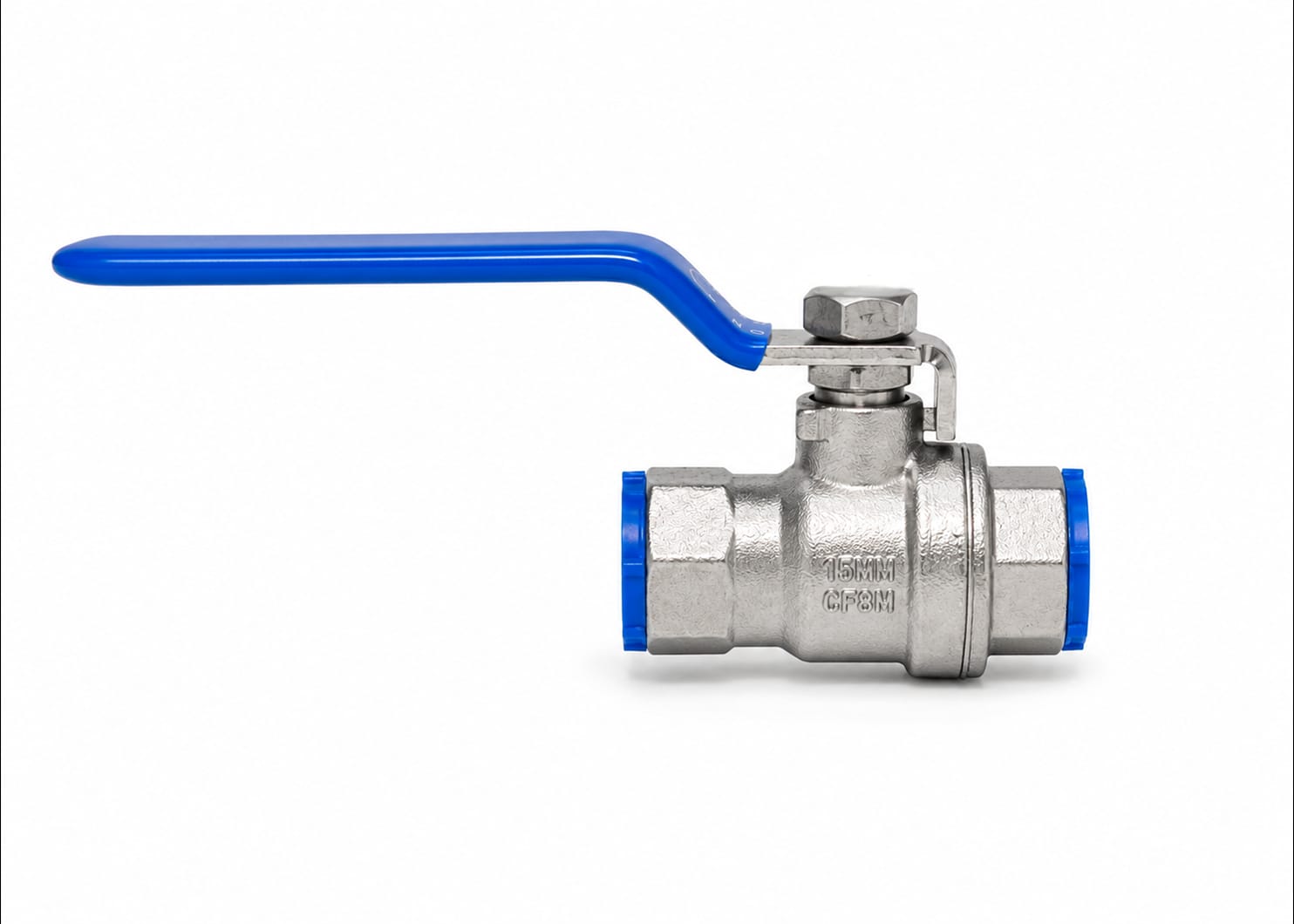 OM Industries Manual SS Ball Valves 15 mm Double Female Threaded 24 kg/cm IC Casting_1