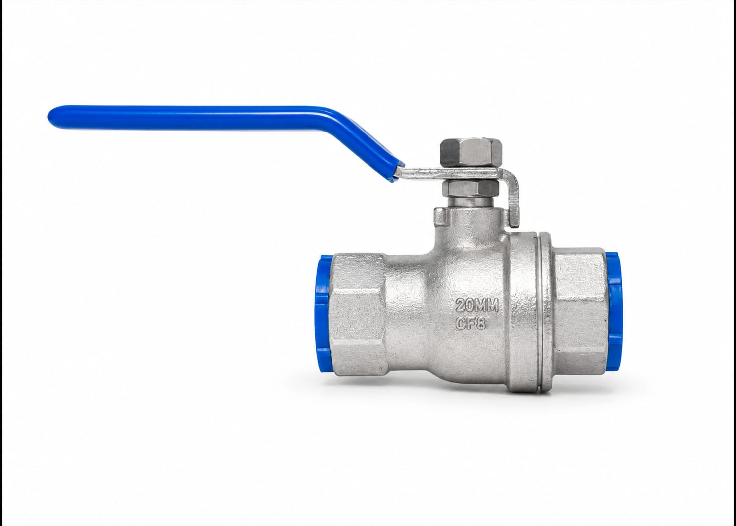 OM Industries Manual SS Ball Valves 20 mm (3/4 inch) Double Female Threaded 32 kg/cm IC Casting_1
