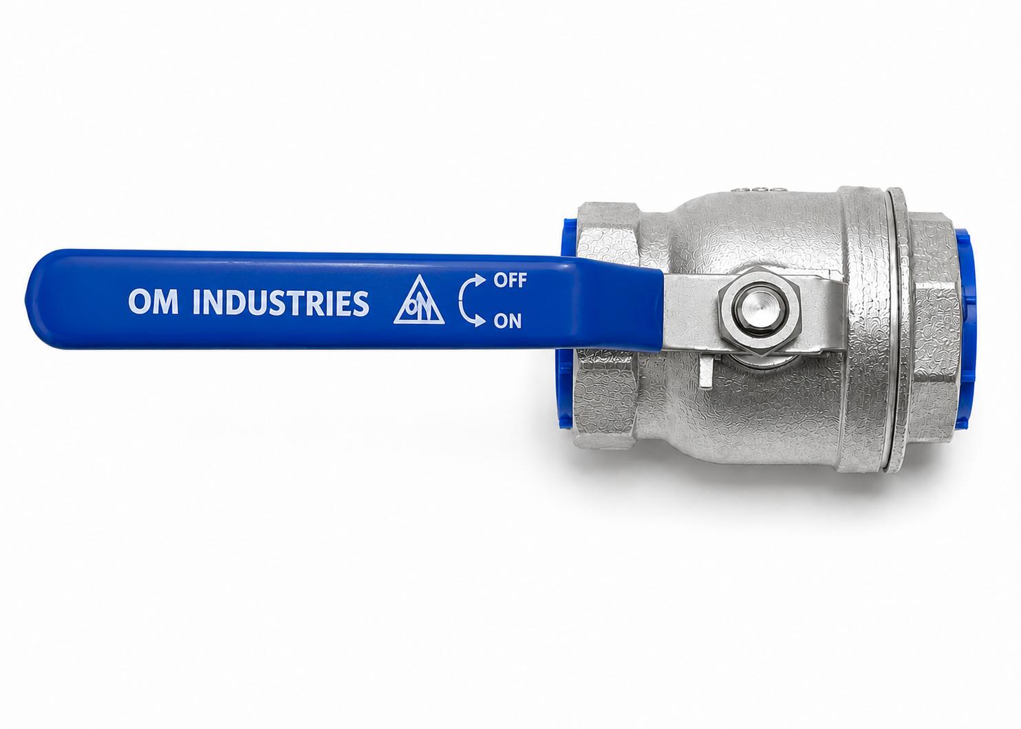 OM Industries Manual SS Ball Valves 40 mm (1inch) Double Female Threaded 30 kg/cm (Class 150) IC Casting_3