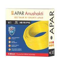 APAR Anushakti 6 sqmm HR FR Electric Wire Yellow 90 m_0