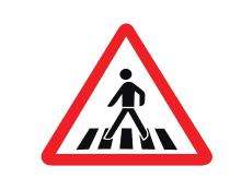 Pedestrian Crossing Signages 900 x 900 mm Aluminium_0