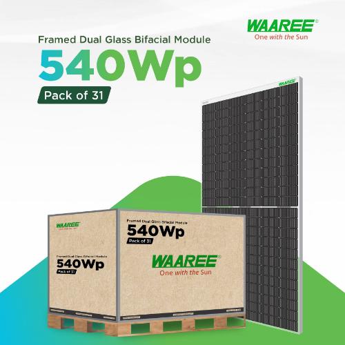 WAAREE Bi-55-540 540 W Mono PERC Bifacial Solar Panel_2