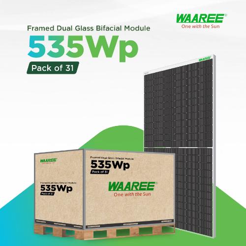 WAAREE Bi-55-535-2 535 W Mono PERC Bifacial Solar Panel_2