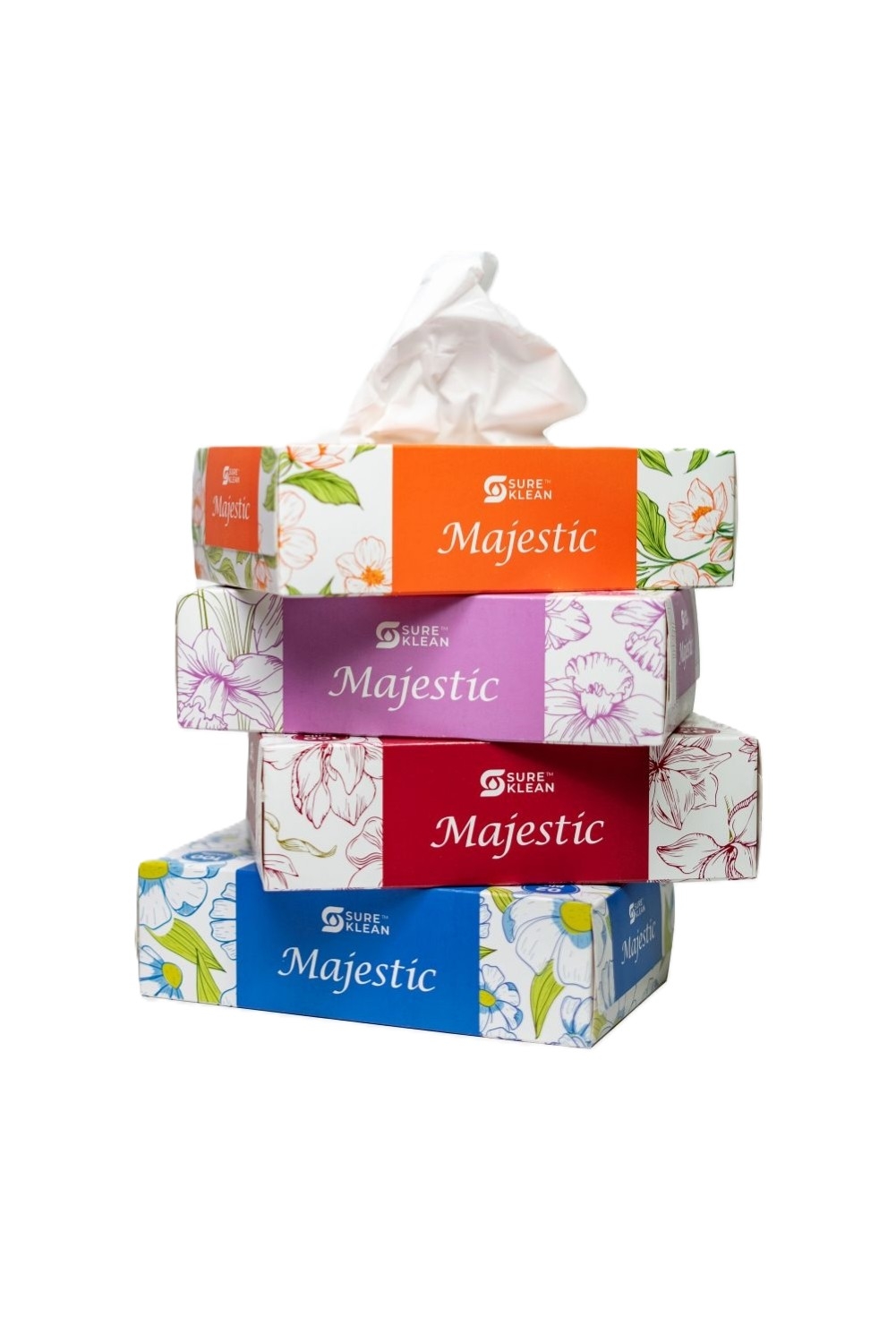 Majestic Facial Tissue Paper Box Plain 20 x 20 cm White_1