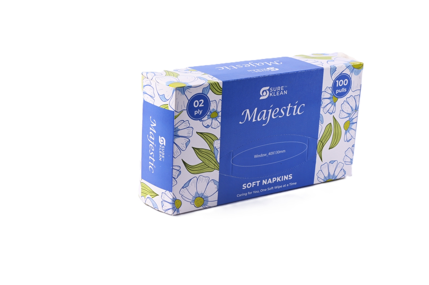 Majestic Facial Tissue Paper Box Plain 20 x 20 cm White_2