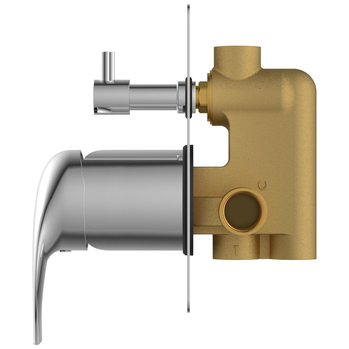 ARBO Chrome Plated Diverters Faucet CM-2555_1