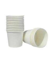 Single Wall Paper Coffee Disposable Cups 110 mL White_0