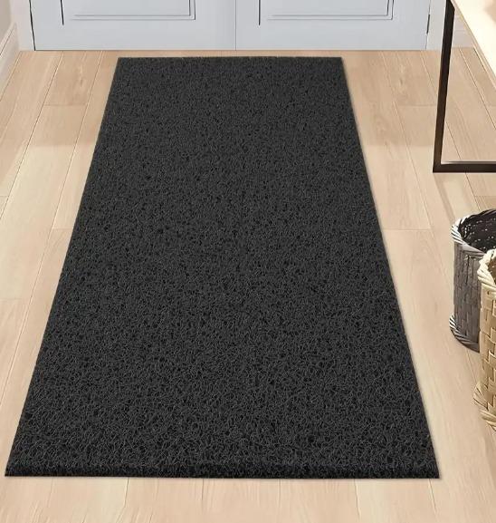 Rectangular PVC Anti Slip Doormat 23 x 35 inch Black_1