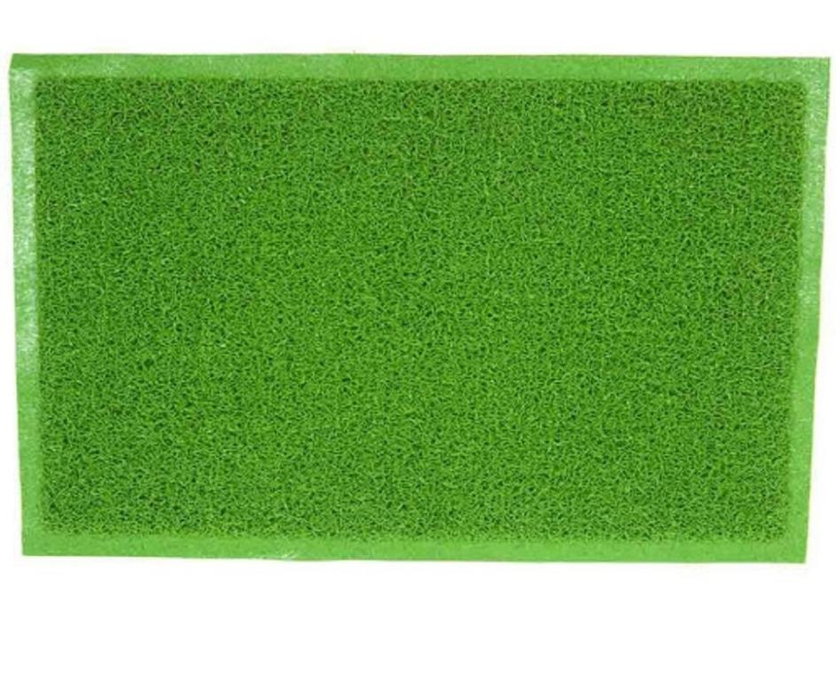 Rectangular PVC Anti Slip Doormat 23 x 35 inch Green_1