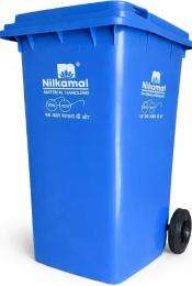 Nilkamal Dustbin Trolley Single Bin 240 L 580 x 730 x 1070 mm_0
