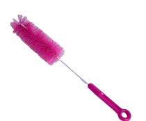 Nylon Bottle Cleaning Brush Plastic Handle Pink_0