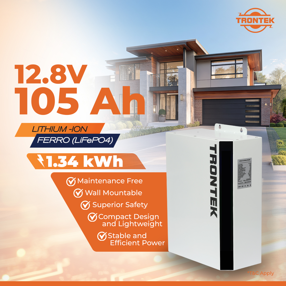 TRONTEK TK12100 105 Ah 12.8 V Lithium Ion Batteries_1