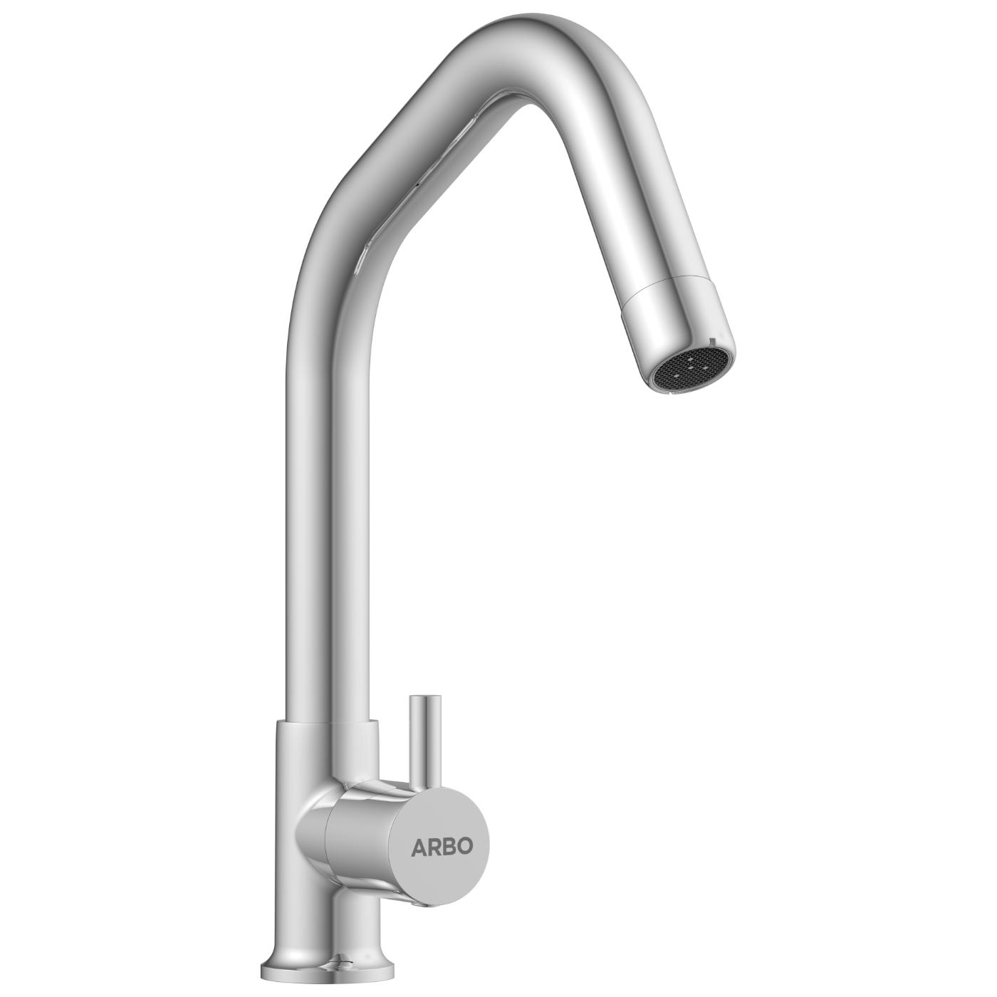 ARBO Chrome Plated Swan Neck Faucet EL-1812_1