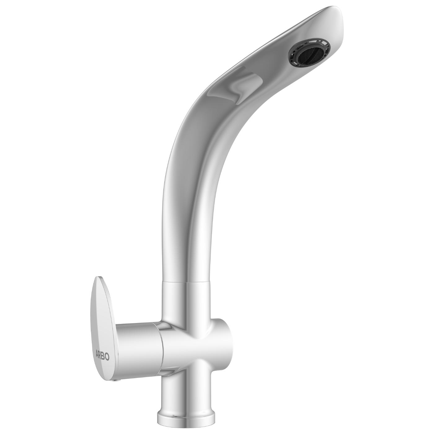 ARBO Chrome Plated Swan Neck Faucet KA-3111_1