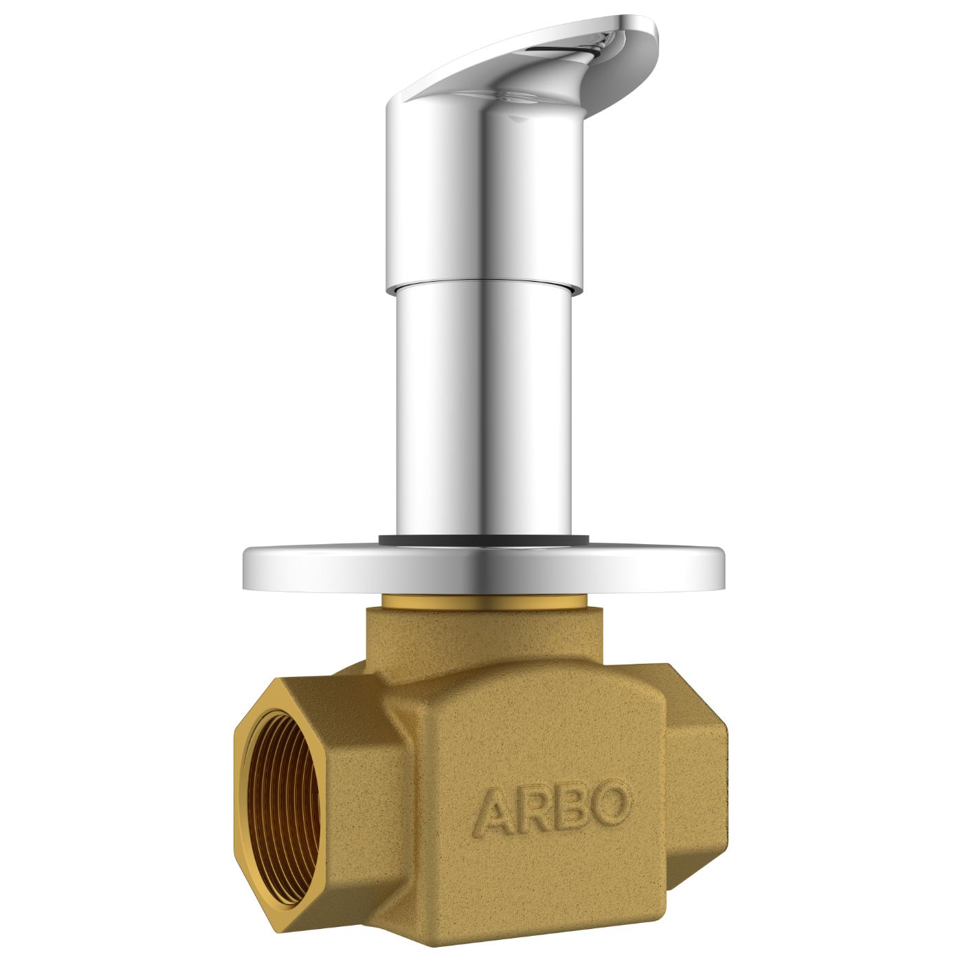 ARBO Chrome Plated Flush Valve Faucet KA-3125_1