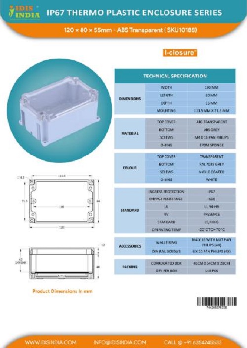 ABS Enclosure Boxes 120 x 80 x 55 mm_3