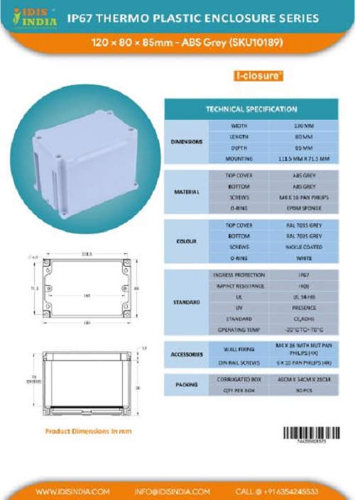 ABS Enclosure Boxes 120 x 80 x 85 mm_3