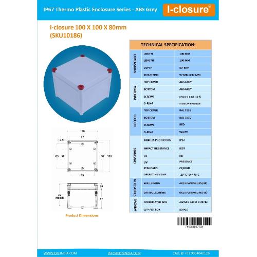 ABS Enclosure Boxes 100 x 100 x 80 mm_3