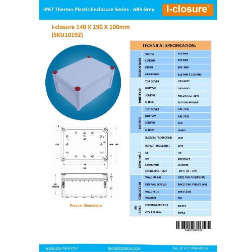 ABS Enclosure Boxes 140 x 190 x 100 mm_3