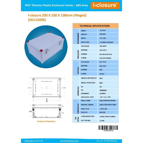 ABS Enclosure Boxes 290 x 200 x 130 mm_3