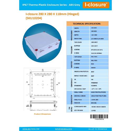 ABS Enclosure Boxes 280 x 280 x 110 mm_3