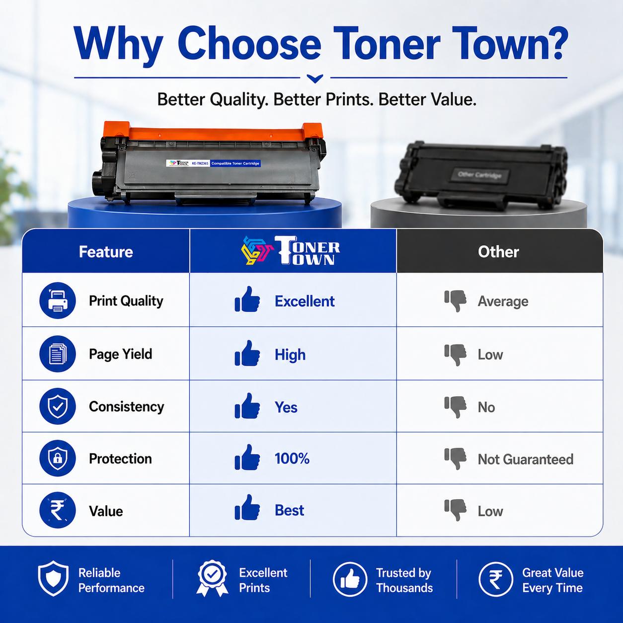 Toner Town Black Compatible Toner Brother TN-2365 Compatible Ink Cartridge_1