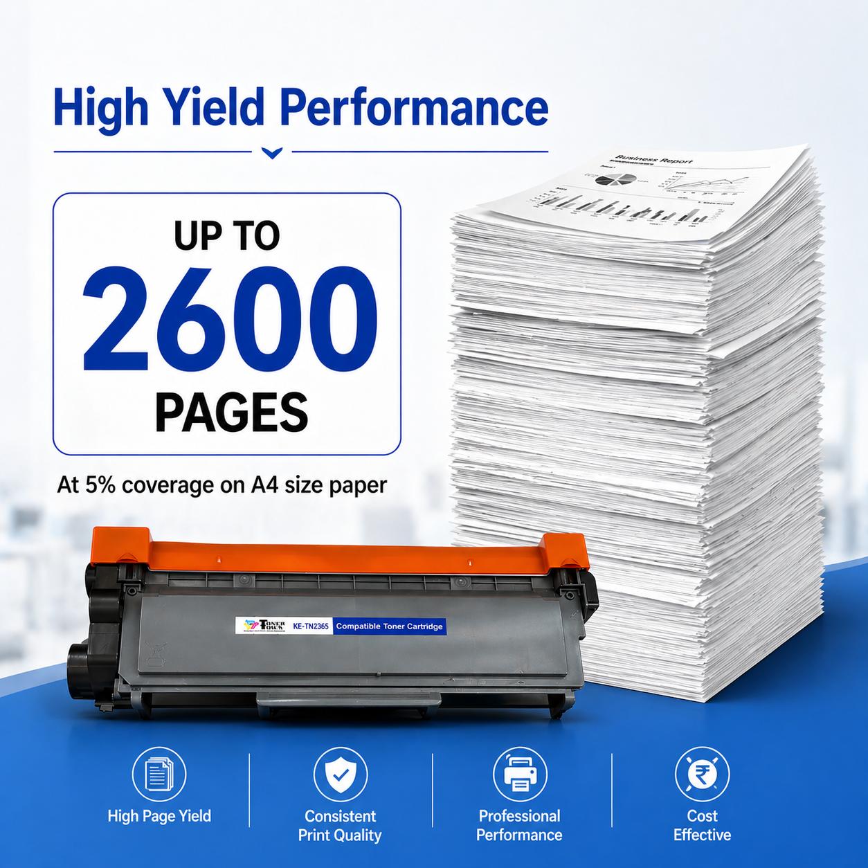 Toner Town Black Compatible Toner Brother TN-2365 Compatible Ink Cartridge_3