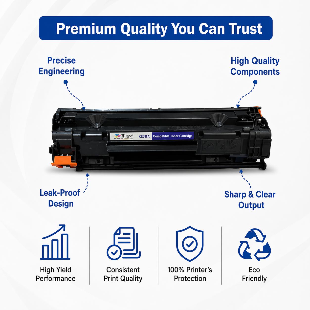 Toner Town Black Toner HP CC388A Compatible Ink Cartridge_3