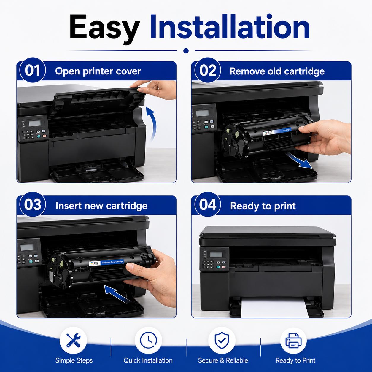 Toner Town Black Toner HP W1520A Compatible Ink Cartridge_1