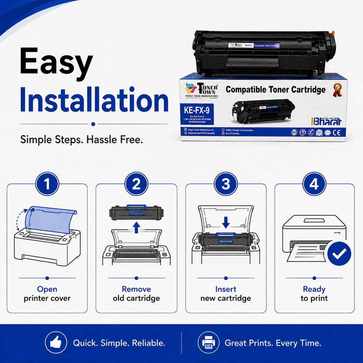 Toner Town Black Compatible Toner Canon FX-9 Compatible Ink Cartridge_2