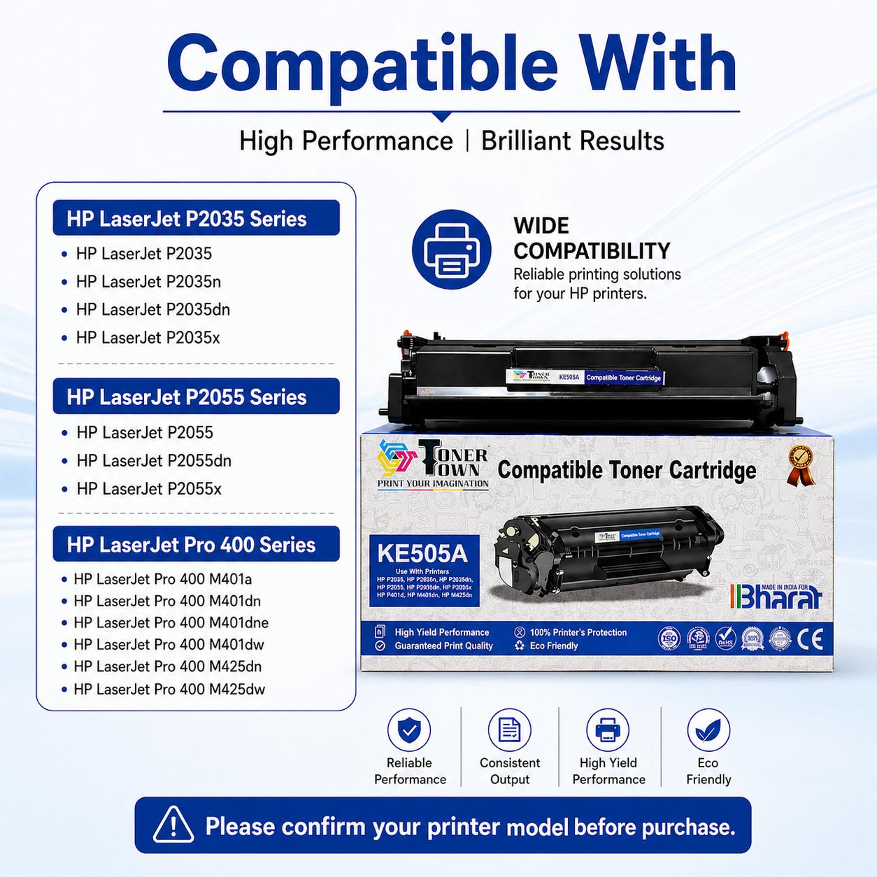 Toner Town Black Toner HP CE505A / CE505X Compatible Ink Cartridge_2