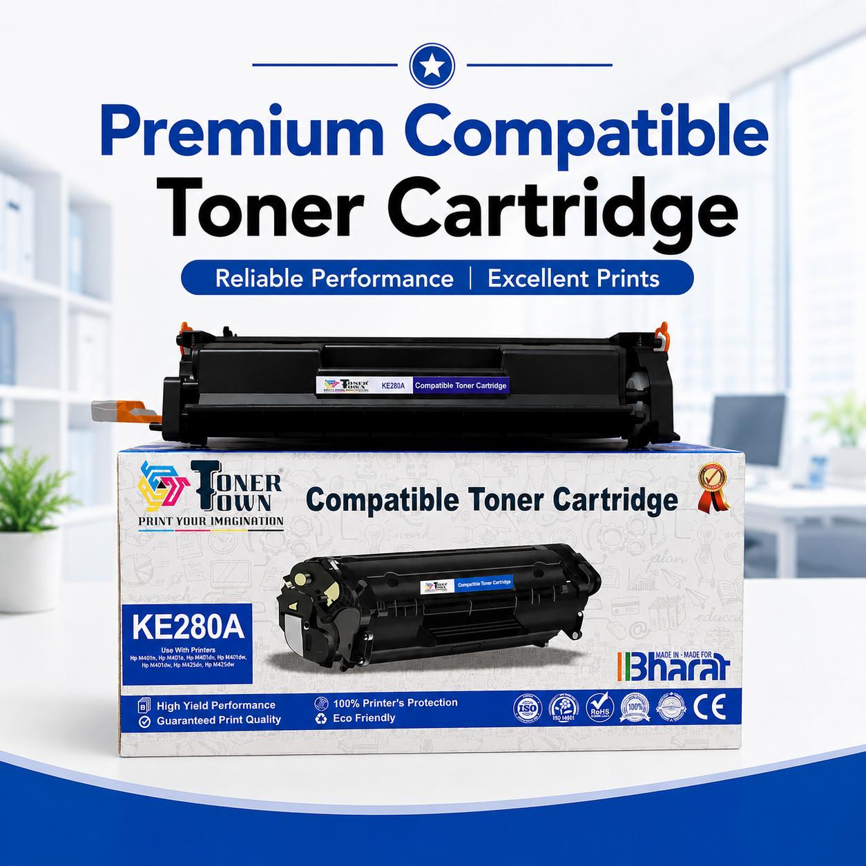 Toner Town Black Toner HP CF280A Compatible Ink Cartridge_1