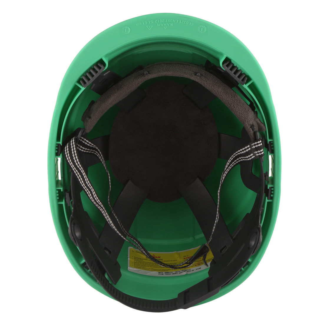 Karam Polypropylene Copolymer Mint Green Air Ventilated Safety Helmets PN541_4