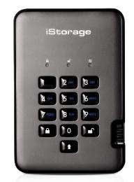 iStorage diskAshur PRO2 128 GB SSD Hard Drive USB 3.1 Grey_0
