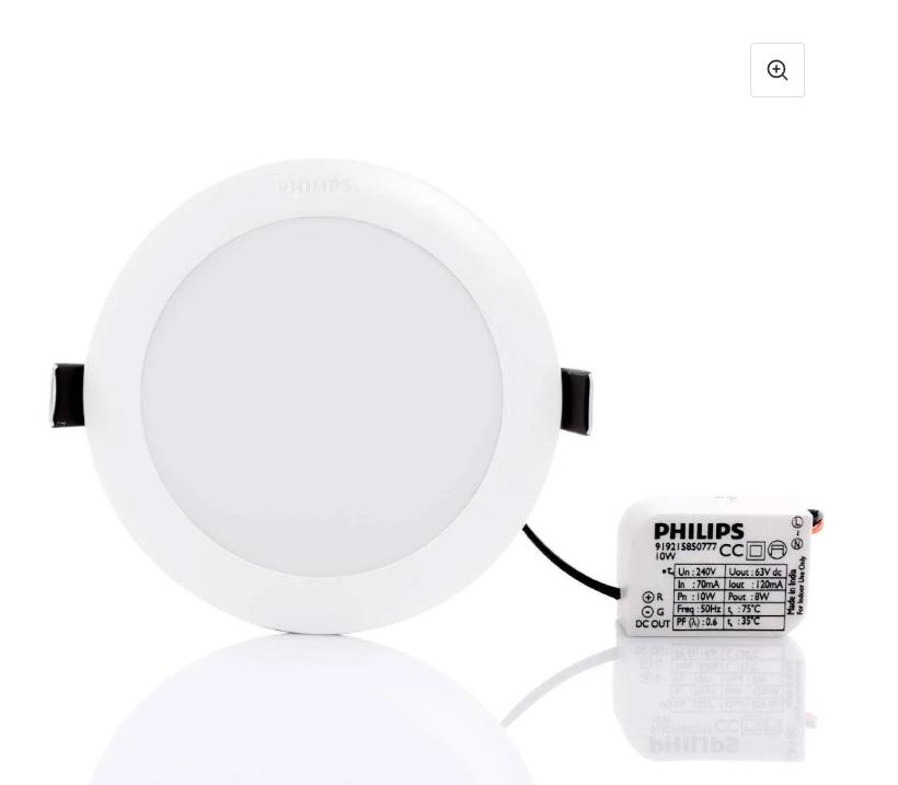 PHILIPS 10 W Round Warm White 130 x 130 x 21 mm LED Panel Lights Recessed Mounted_1