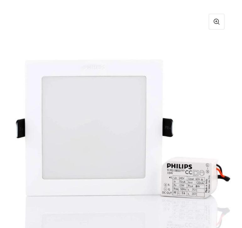 PHILIPS 10 W Square Warm White 130 x 130 x 21 mm LED Panel Lights Recessed Mounted_1