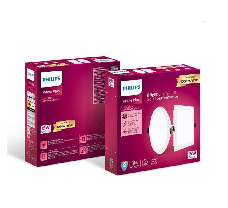 PHILIPS 15 W Round Warm White 160 x 160 x 22 mm LED Panel Lights Recessed Mounted_2