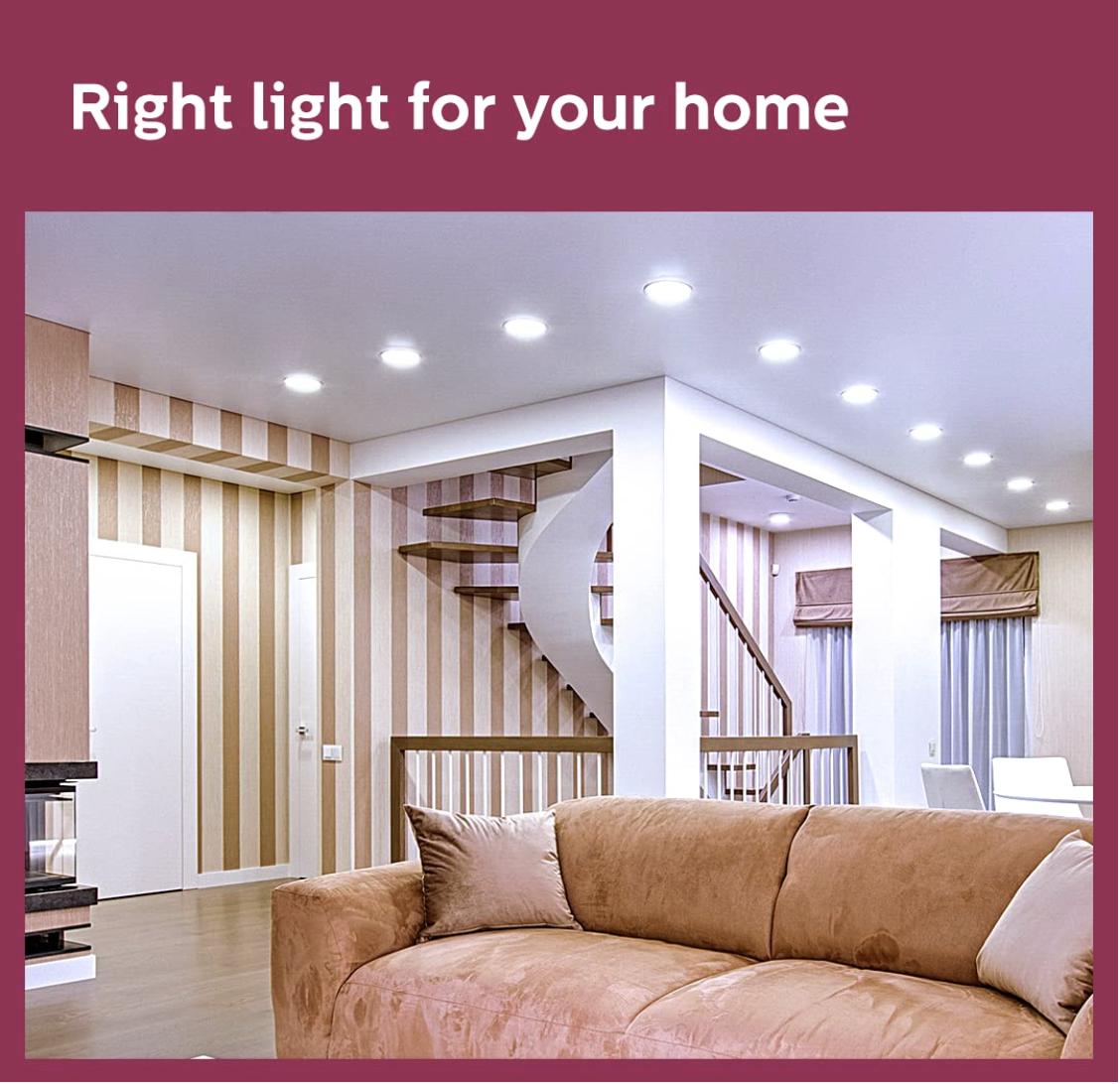 PHILIPS 6 W Round Natural White 29 x 102 x 102 mm LED Panel Lights Surface Mounted_2