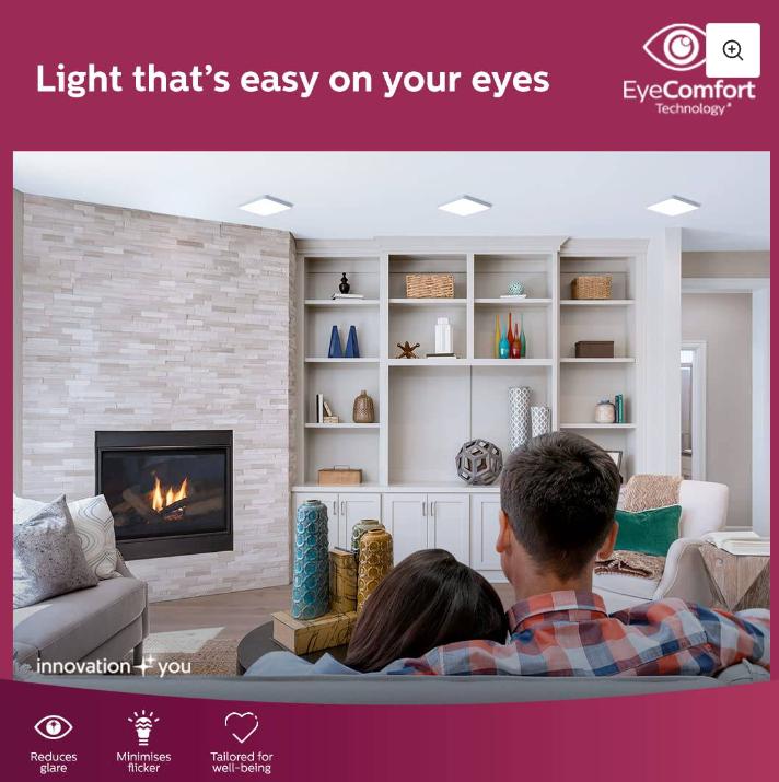 PHILIPS 15 W Square Warm White 29 x 145 x 145 mm LED Panel Lights Surface Mounted_2