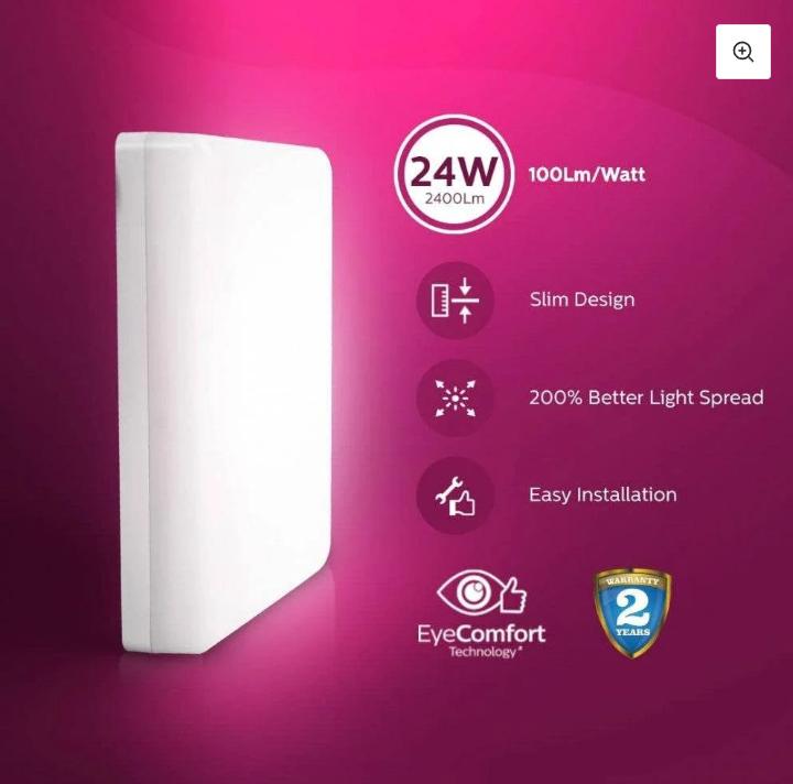 PHILIPS 24 W Square Natural White 29 x 200 x 200 mm LED Panel Lights Surface Mounted_1